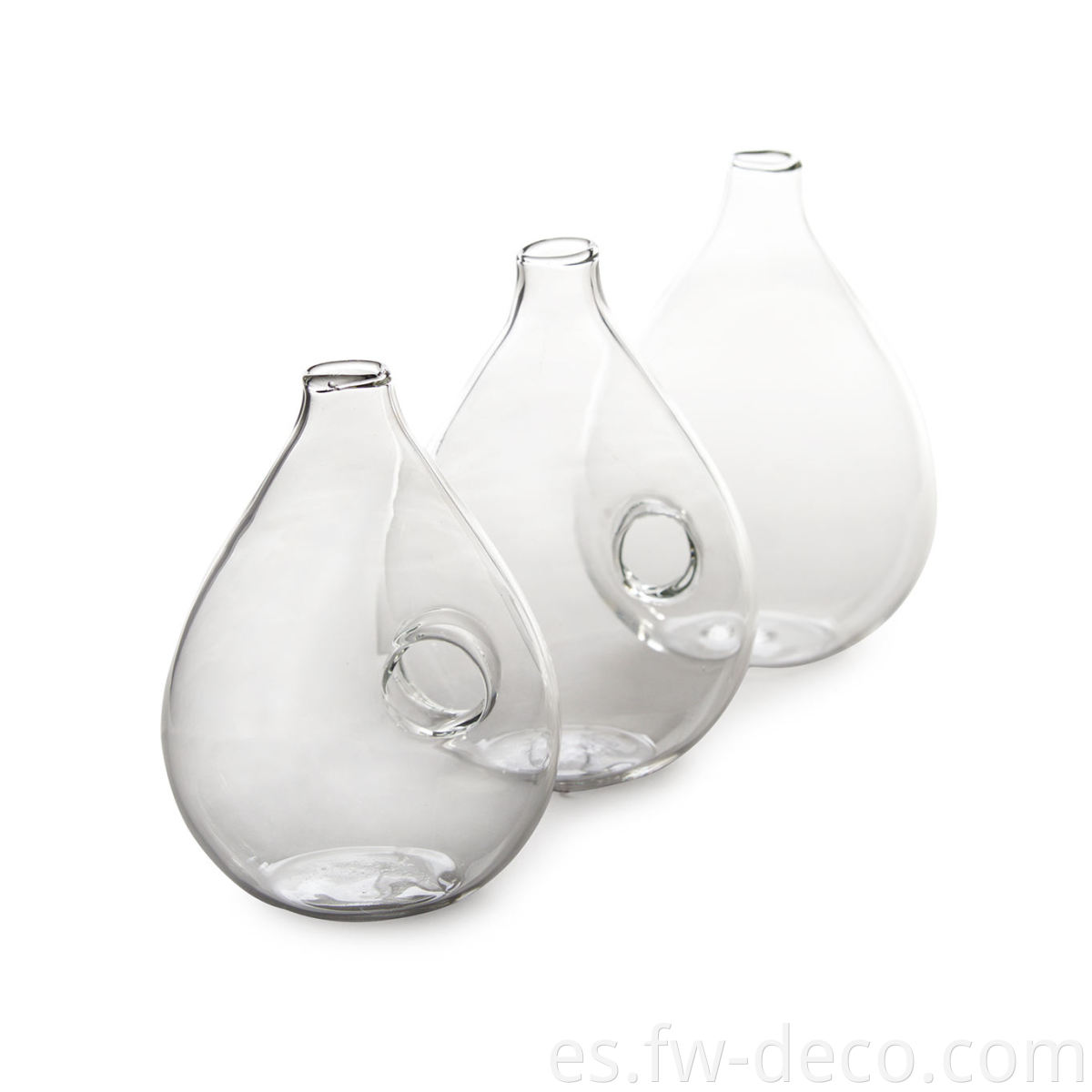 clear teardrops glass vase